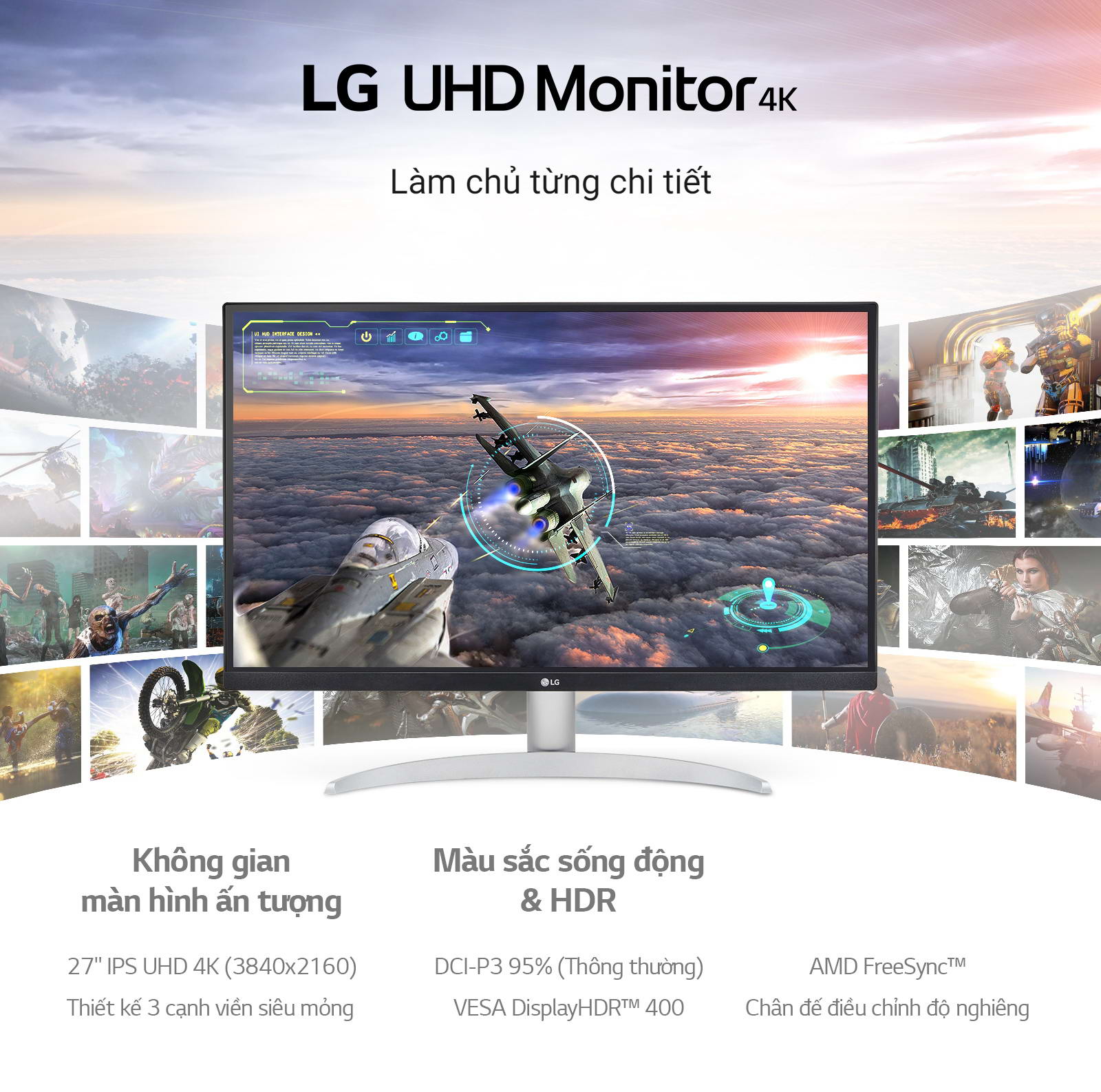 LG 27UP600-W màn hình 4k